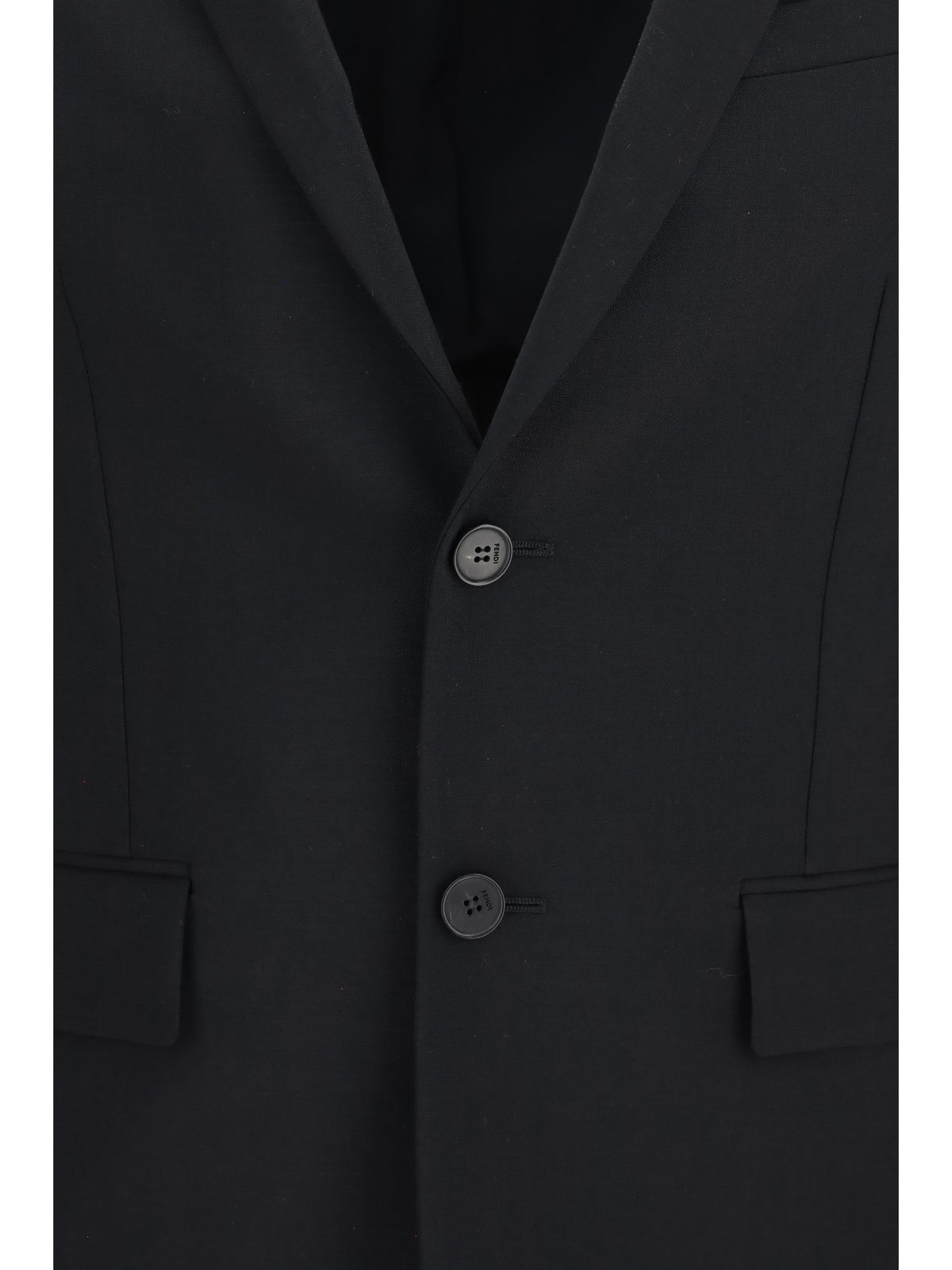 FENDI Fendi Men Single-Breasted Kid Mohair Blazer