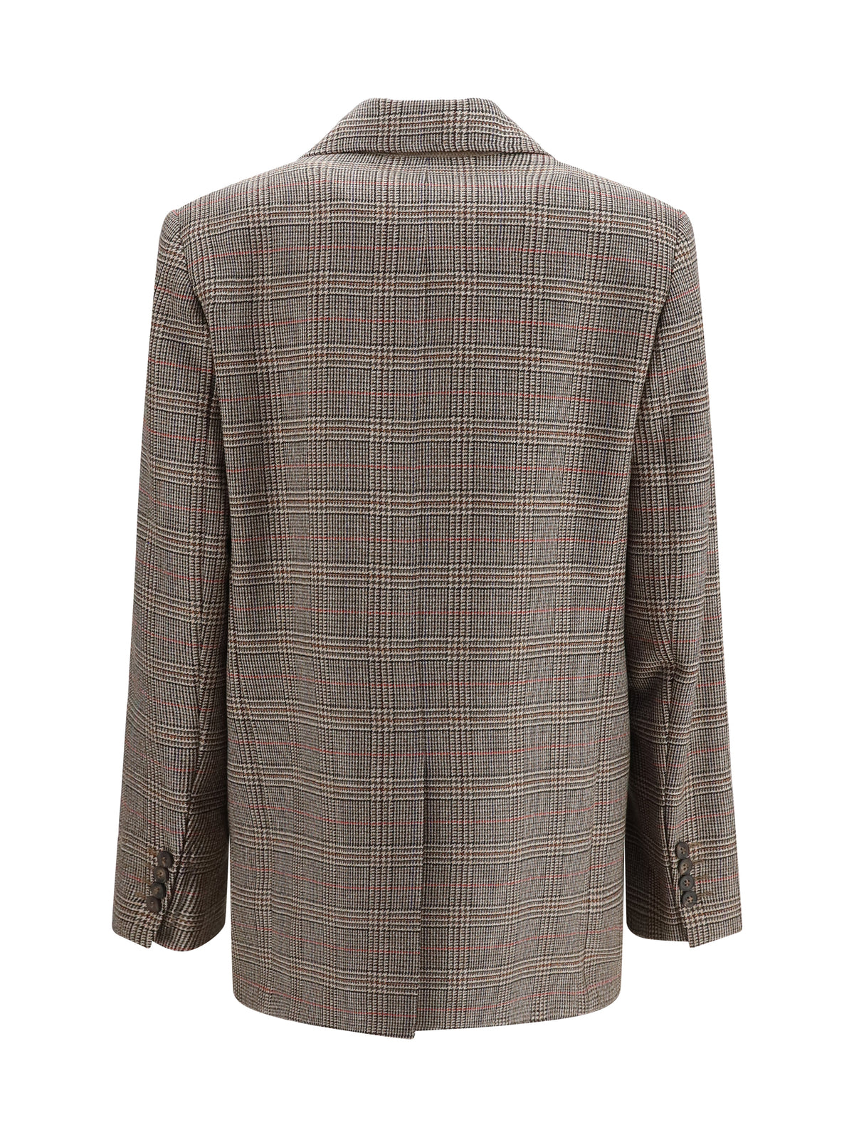 Max Mara Studio Women Checked Pattern Wool Blazer