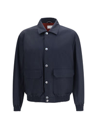 Brunello Cucinelli Men Silk And Wool Jacket