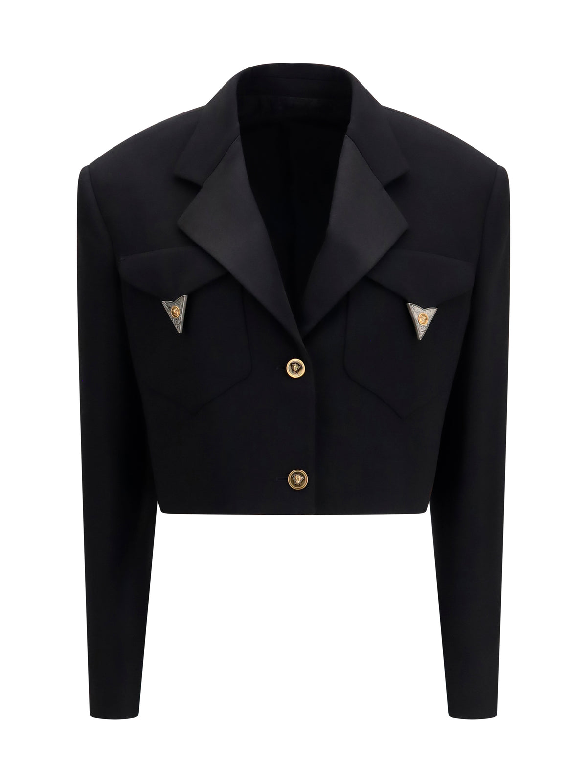 VERSACE Versace Women Cropped Wool Blazer