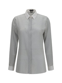 Tom Ford Women Diamond Print Silk Crêpe De Chine Shirt