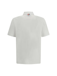 THOM BROWNE Thom Browne Men Polo Whit Iconic Bands