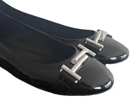 Tods Patent Leather Double T Ballerinas in Black