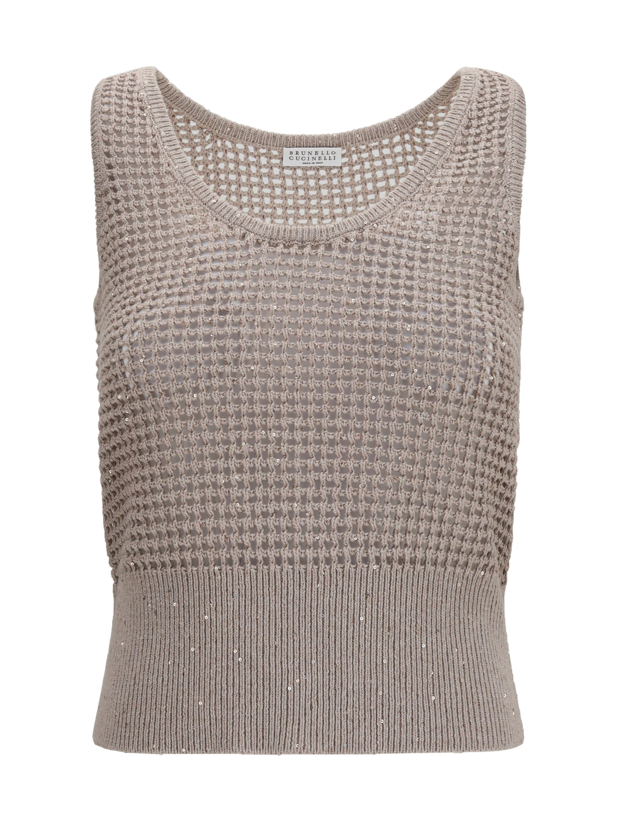Brunello Cucinelli Women Perforated Sequin Tank Top
