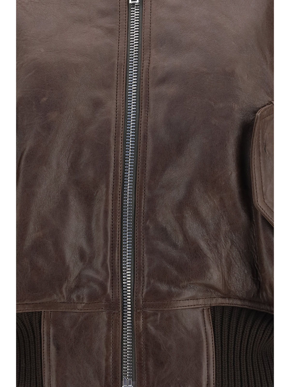 RICK OWENS Rick Owens Women Cropped Leather Bomber Jacket