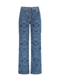 ETRO Etro Women Ornamental Jacquard Denim Jeans
