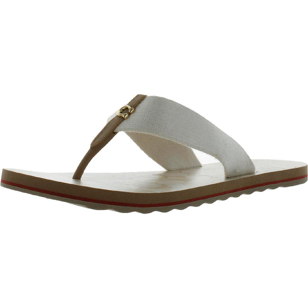 Zoe Webbed Womens Thong Slip On Flip-Flops