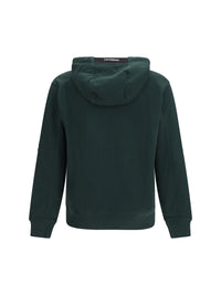 C.P. Company Men Diagonal-Weave Cotton Fleece Hooded Sweatshirt