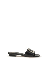 ROGER VIVIER Roger Vivier Women Leather Slide Sandals