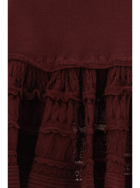 Alaïa Women Wool Crinoline Ruffle Mini Skirt