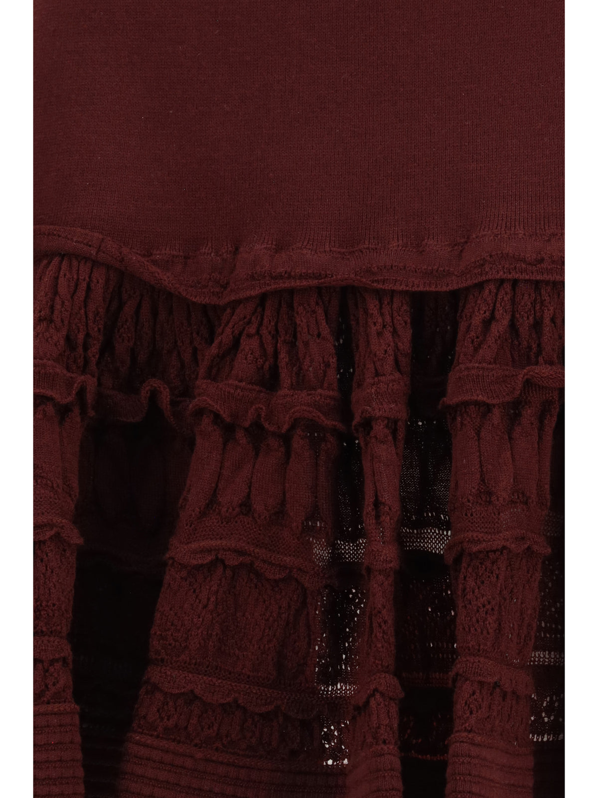 Alaïa Women Wool Crinoline Ruffle Mini Skirt