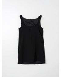 Elisabetta Franchi La Mia Bambina Rhinestone Tank Top with Bow Detail Kids Black Dresses