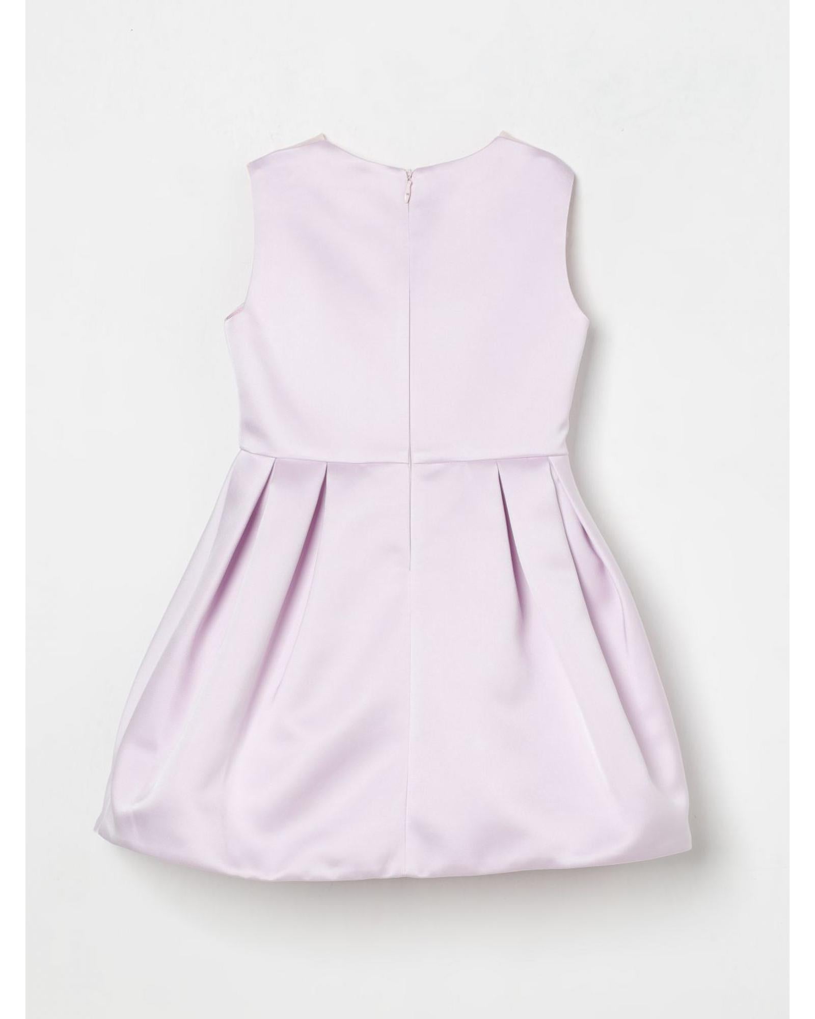 Elisabetta Franchi La Mia Bambina Girls Bow Satin Dress Kids Pink Dresses
