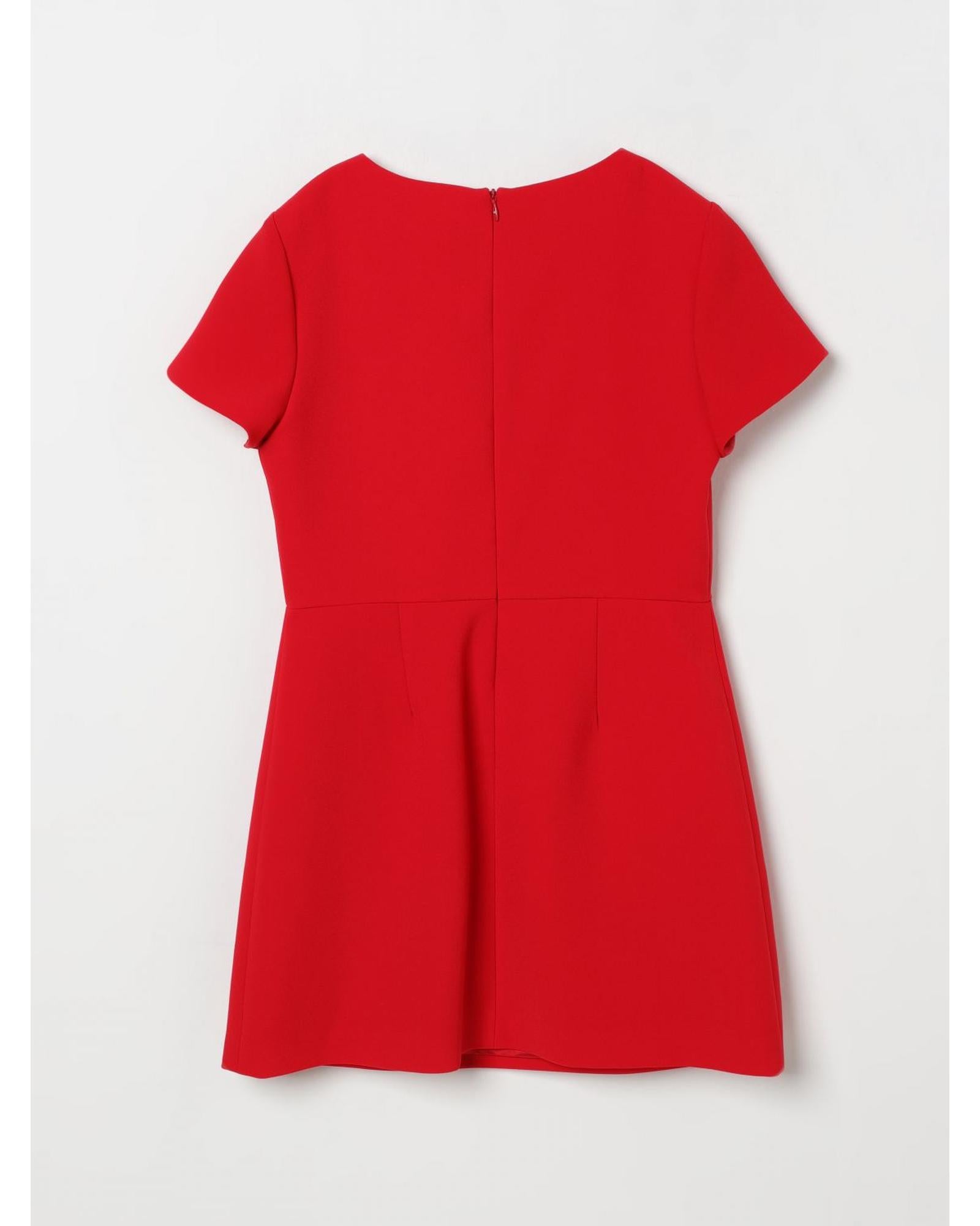 Elisabetta Franchi La Mia Bambina Mini Dress with Pockets Kids Red Dresses