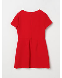 Elisabetta Franchi La Mia Bambina Mini Dress with Pockets Kids Red Dresses