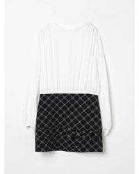 Elisabetta Franchi La Mia Bambina Girls Geometric Pattern Bow Dress Kids White Dresses