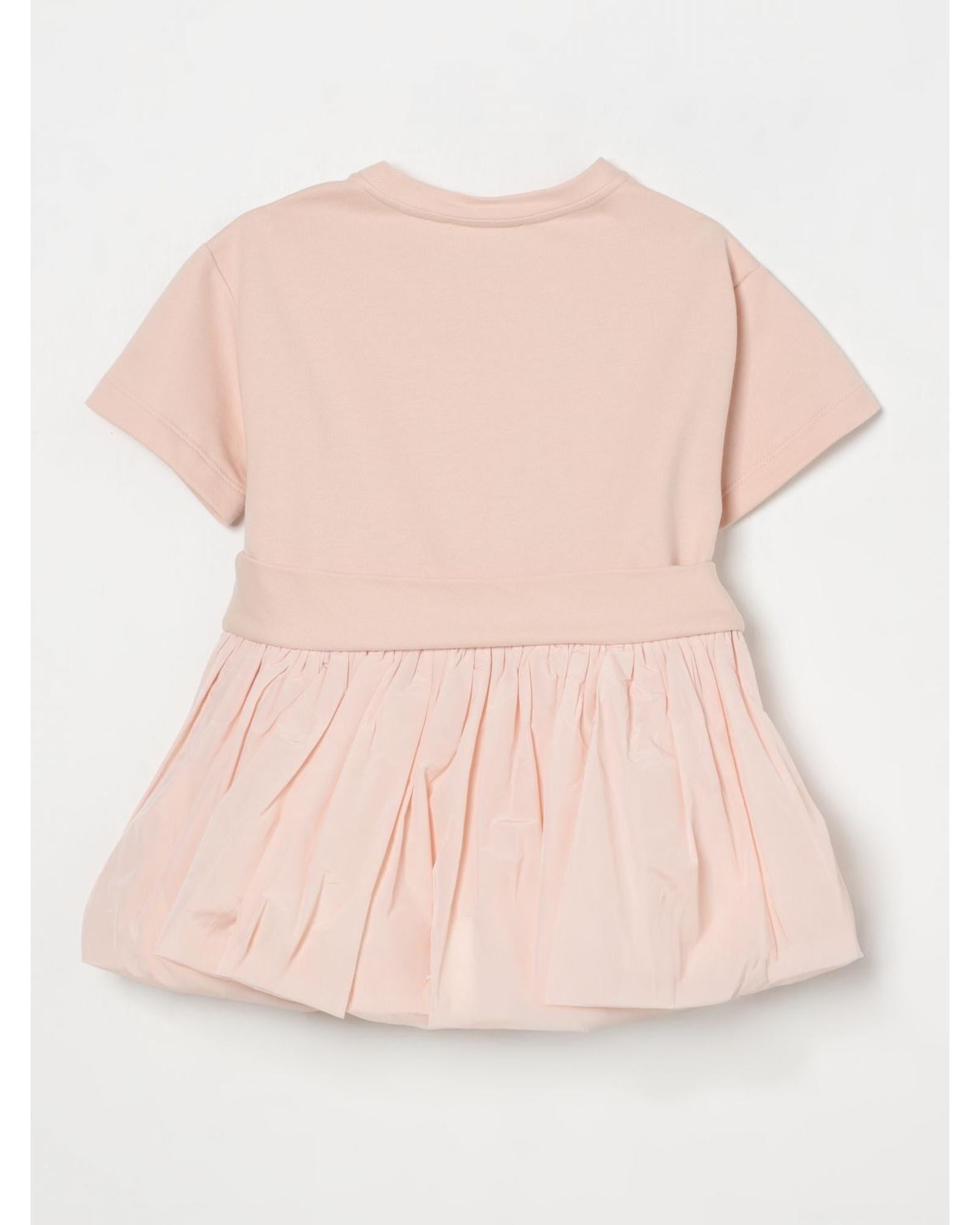 Elisabetta Franchi La Mia Bambina Bow Detail Pleated Dress Kids Black Dresses