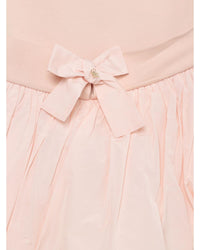 Elisabetta Franchi La Mia Bambina Bow Detail Pleated Dress Kids Black Dresses