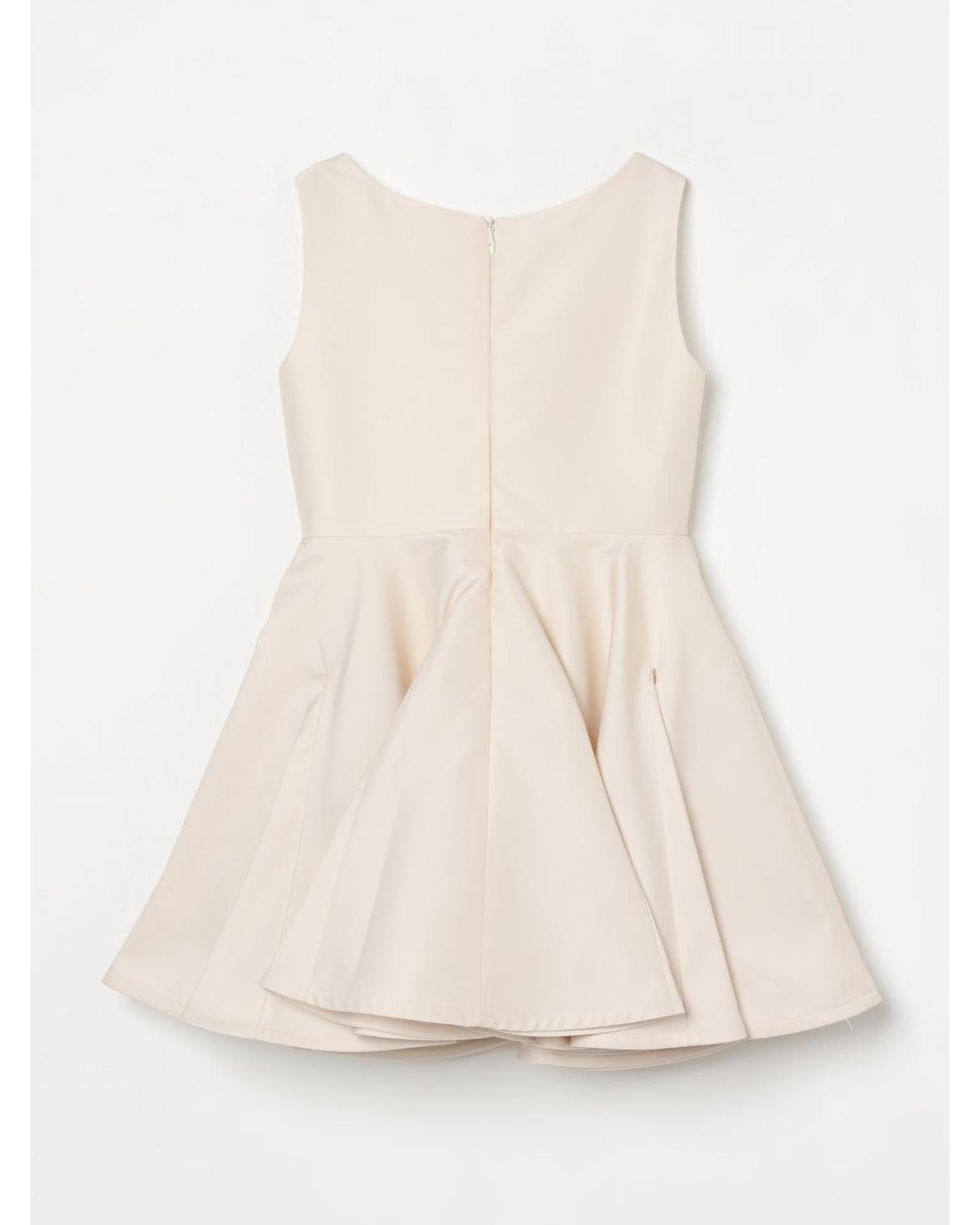 Elisabetta Franchi La Mia Bambina Sleeveless Pleated Skirt Dress Kids Butter Dresses