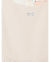 Elisabetta Franchi La Mia Bambina Sleeveless Pleated Skirt Dress Kids Butter Dresses
