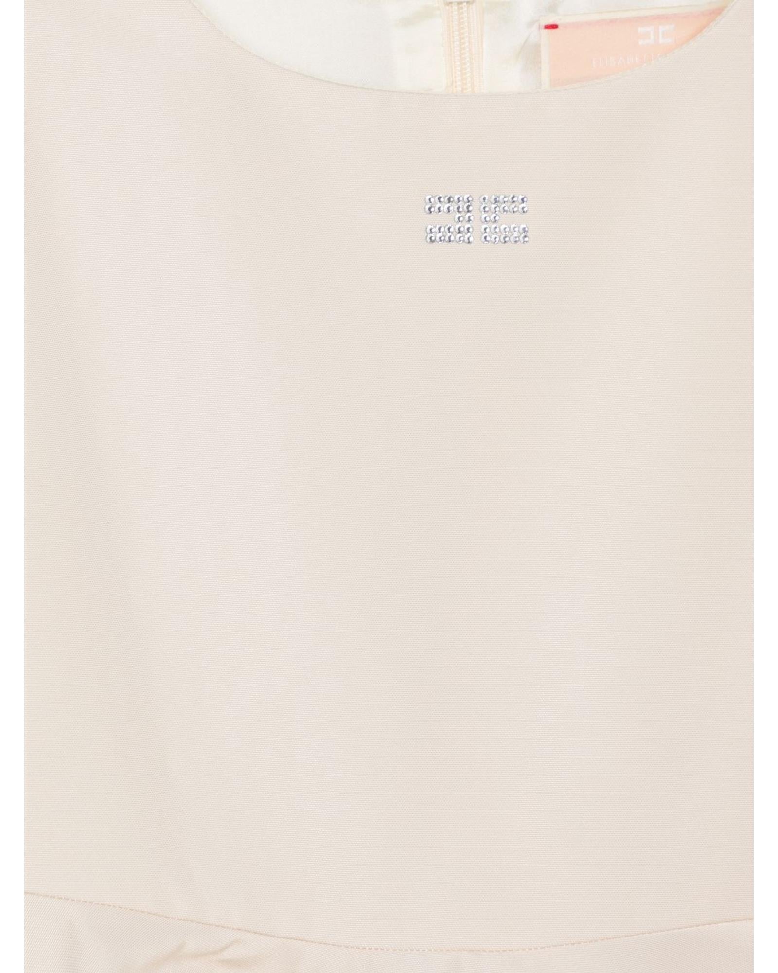 Elisabetta Franchi La Mia Bambina Sleeveless Pleated Skirt Dress Kids Butter Dresses