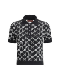 GUCCI Gucci Women Gg Wool Jacquard Polo Top