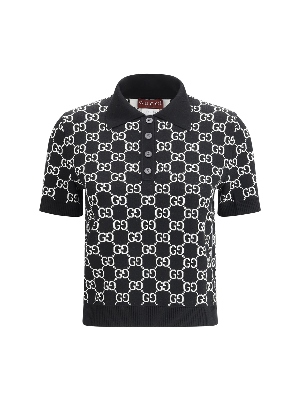 GUCCI Gucci Women Gg Wool Jacquard Polo Top