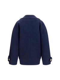 BALMAIN Balmain Women Double-Breasted Wool Coat With Buttons
