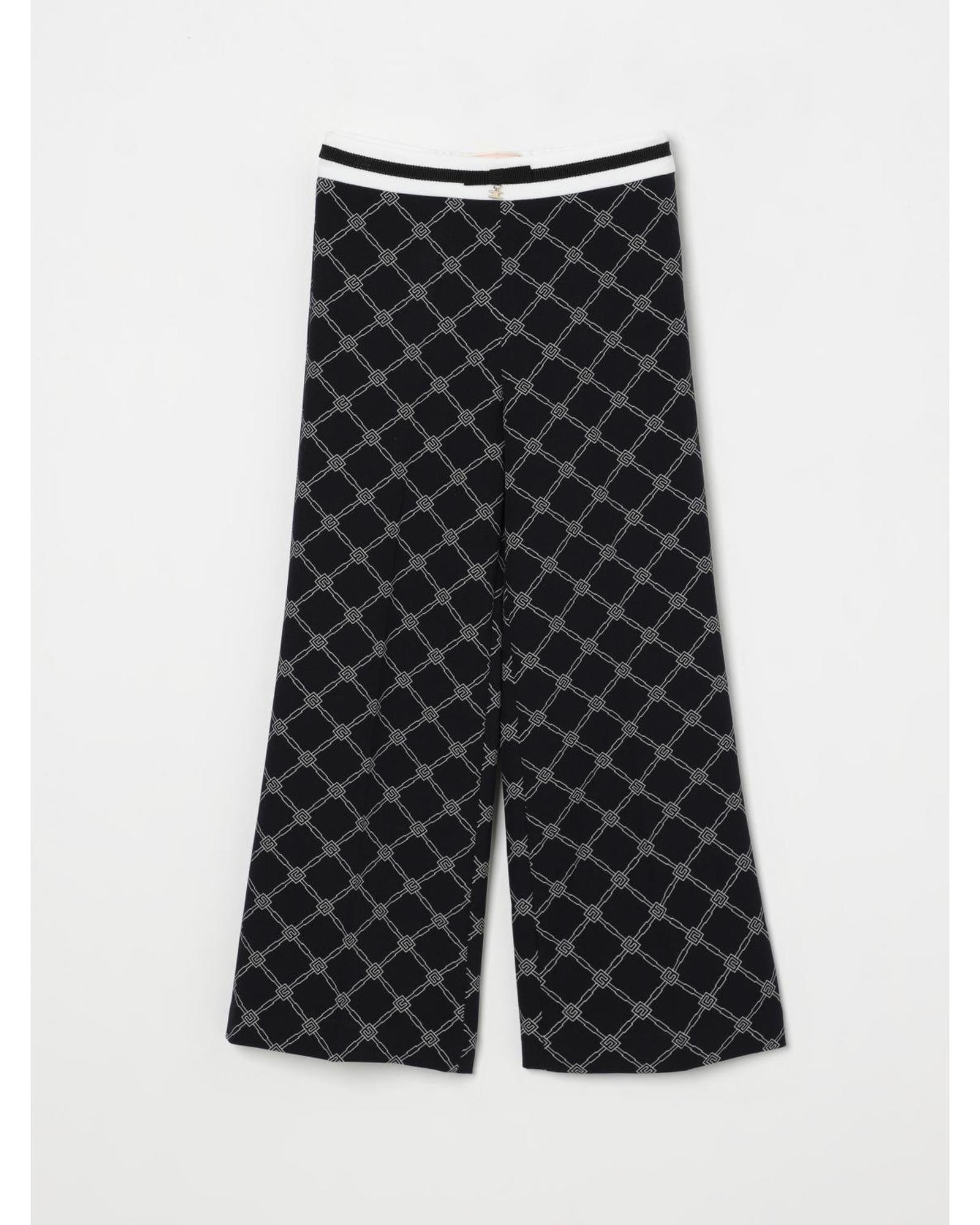 Elisabetta Franchi La Mia Bambina Geometric WideLeg Pants Children Quartz