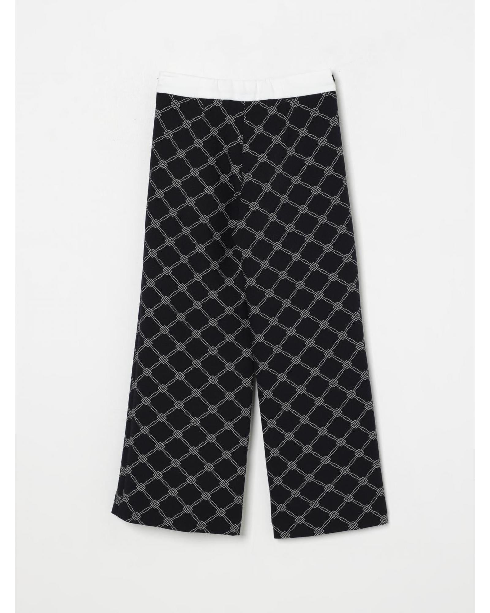 Elisabetta Franchi La Mia Bambina Geometric WideLeg Pants Children Quartz