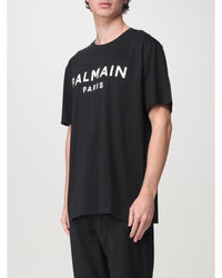 Balmain Paris Logo Tee Men Black T-Shirts