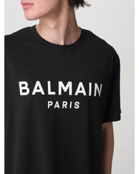 Balmain Paris Logo Tee Men Black T-Shirts