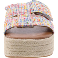 Izzy Womens Cushioned Footbed Woven Slide Sandals