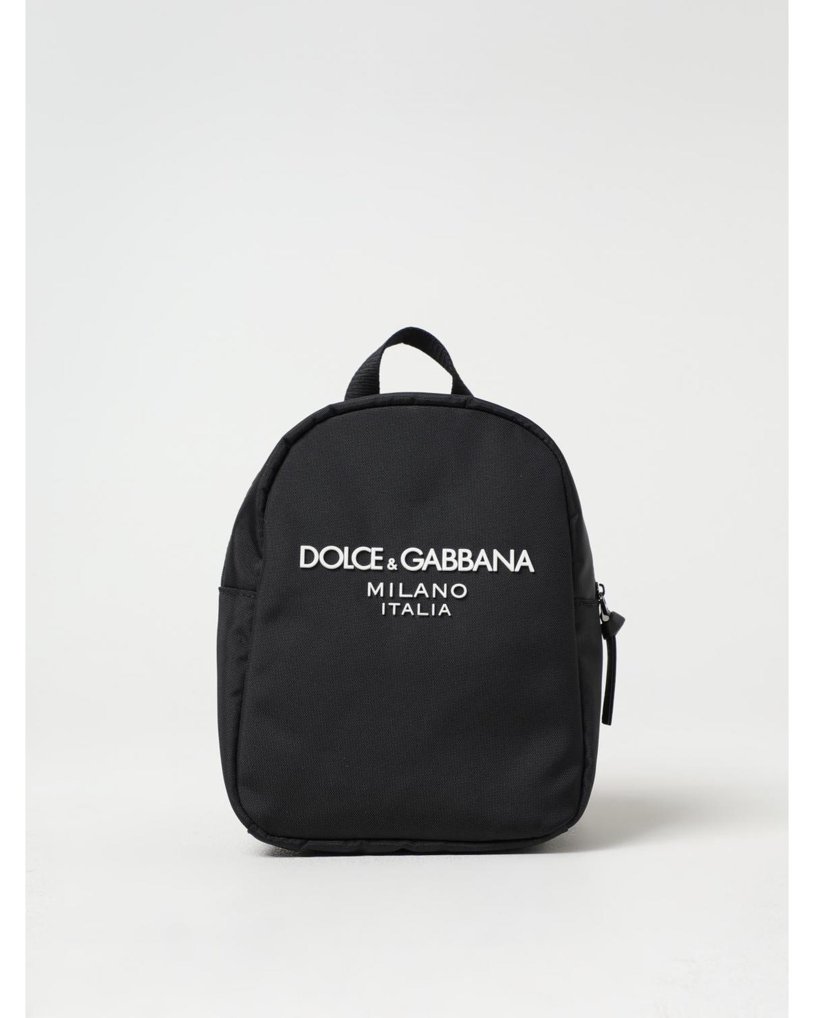 Dolce & Gabbana Mini Backpack Logo Detail Kids Black Bags ONE SIZE Black