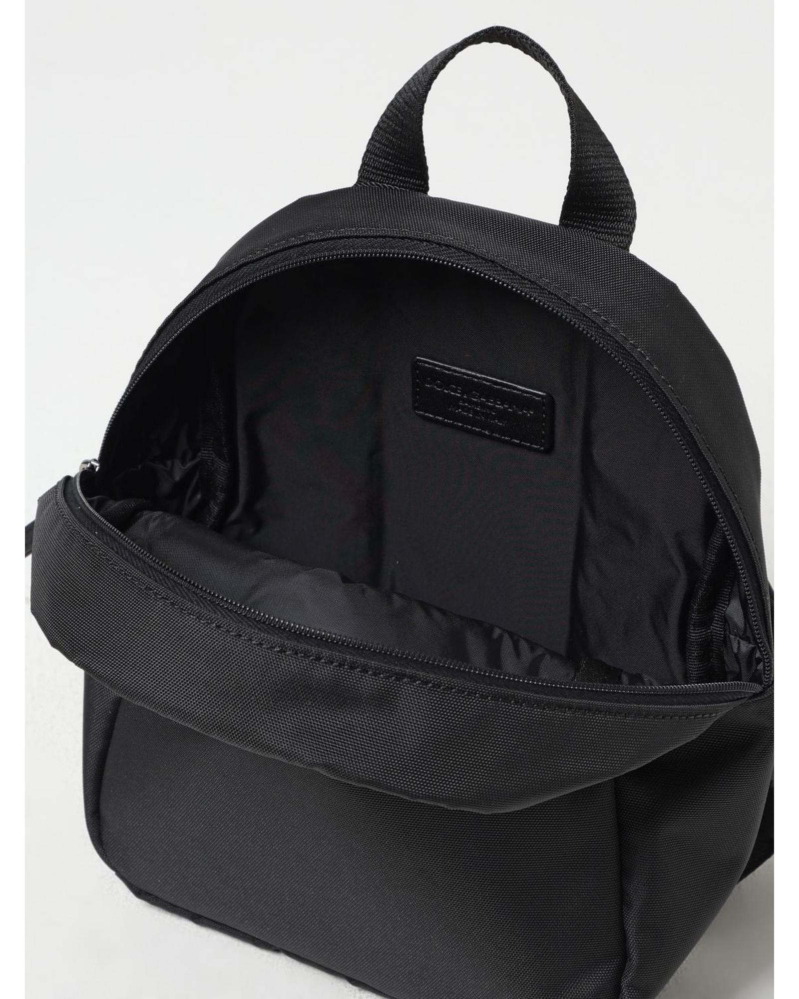 Dolce & Gabbana Mini Backpack Logo Detail Kids Black Bags