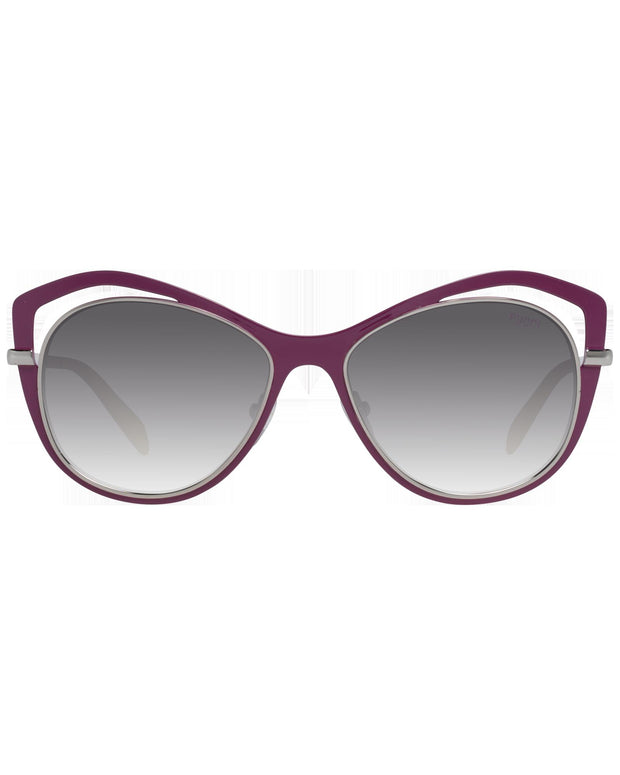 Emilio Pucci Metal Frame Butterfly Sunglasses with Grey Gradient Lenses