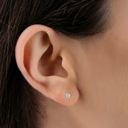 Igi Certified 1.25 Carat Tw Lab Grown Diamond Solitaire Earrings In 14K Yellow Gold