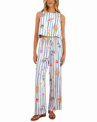 ESEA Esea Womens  2Pc Linen-Blend Top & Pant Set, 6