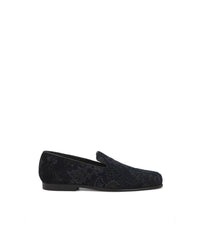 Etro Floral Print Loafers Slipon Style Men Blue Blue