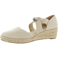 Kascade Womens Canvas Strappy Espadrilles Almond Milk Canvas