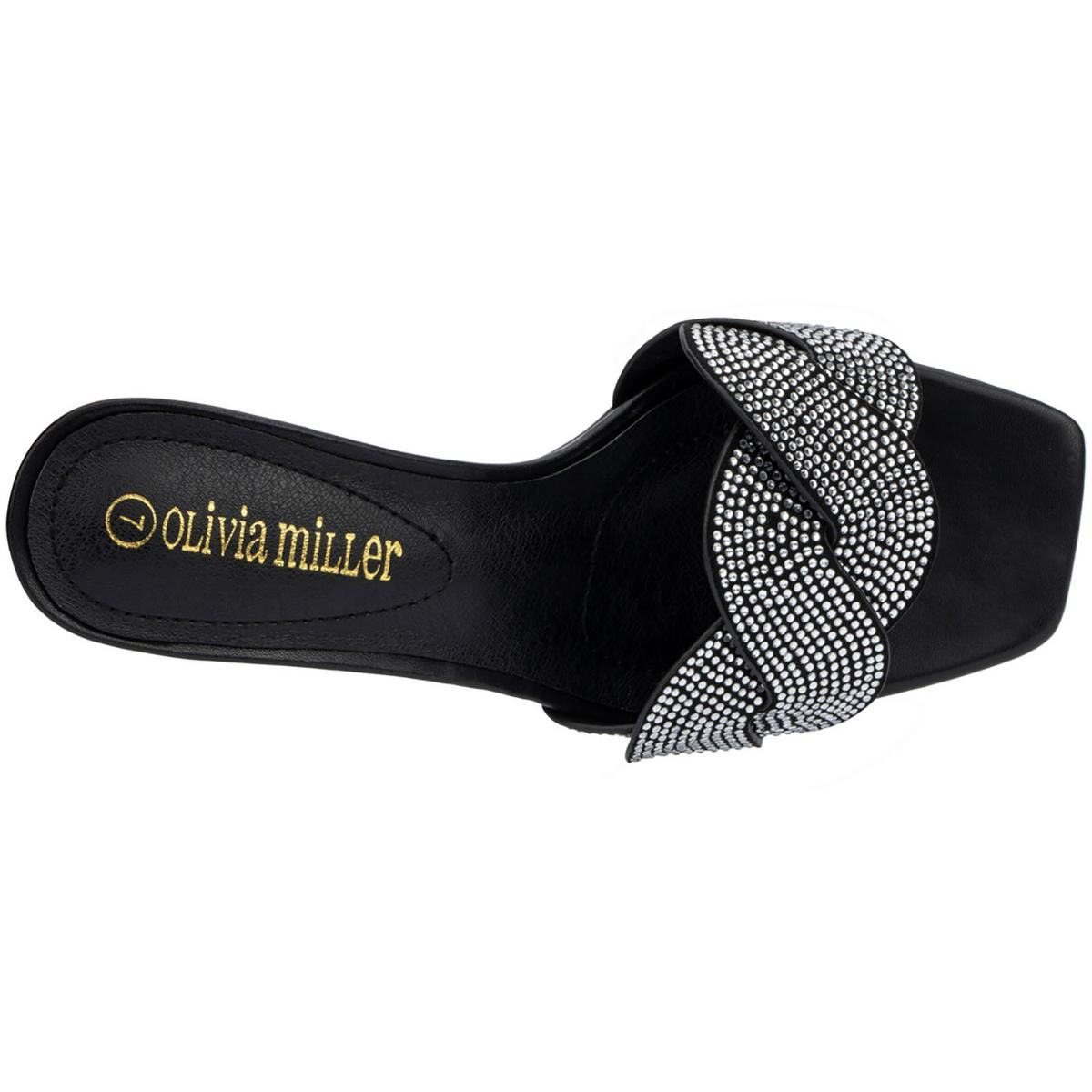 Alaina Womens Embellished Slip-On Slide Sandals