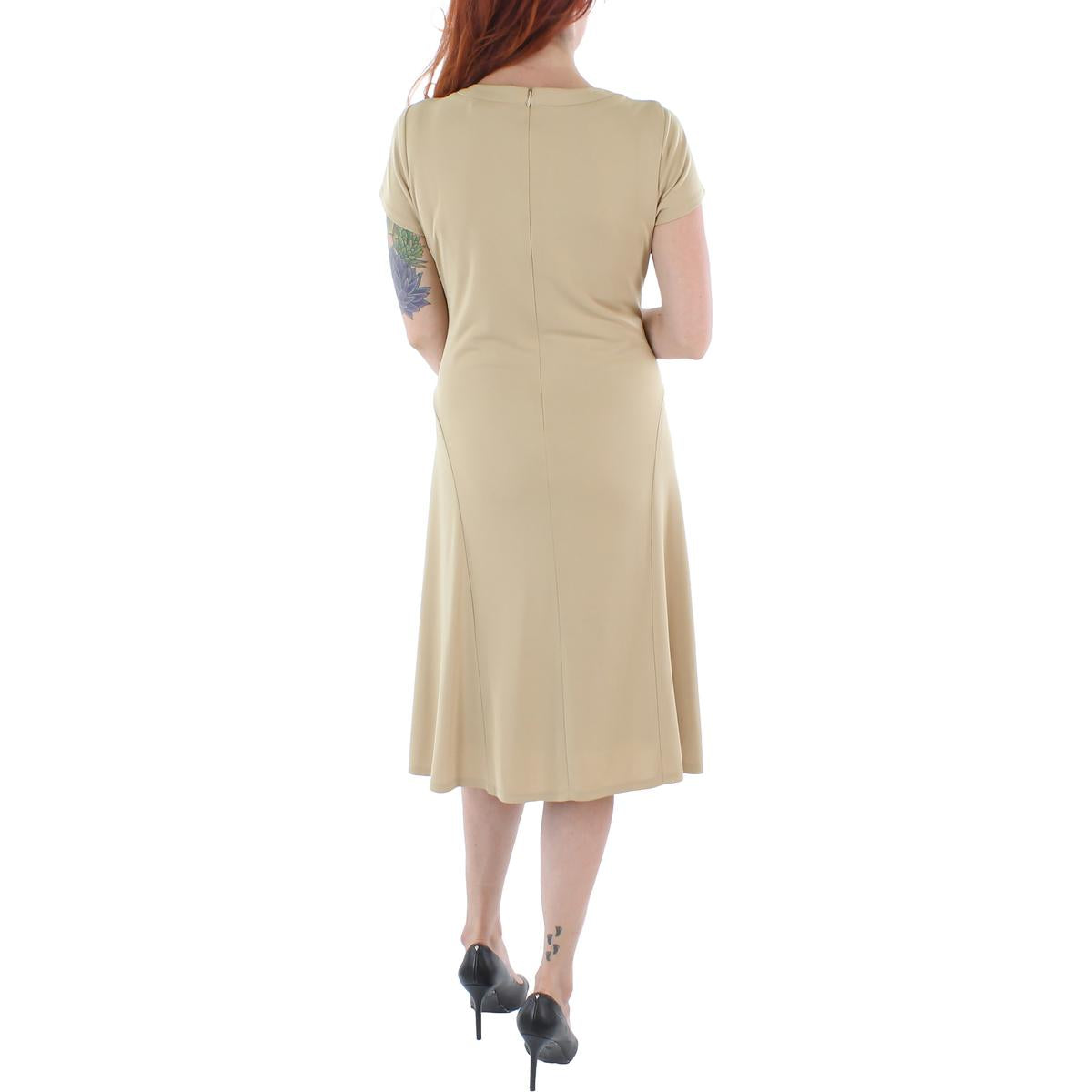 Womens Jersey Lace-Up Midi Dress