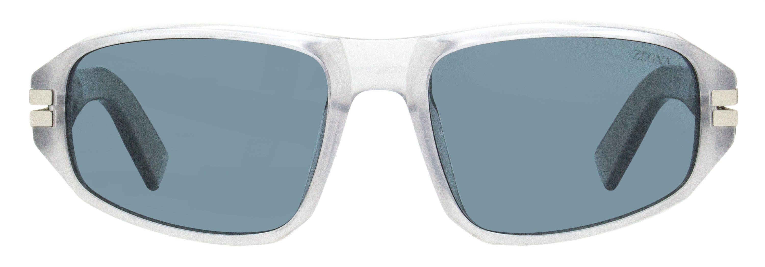 Zegna Lanyard Sunglasses EZ0262 20A Transparent Gray 58mm – Bluefly