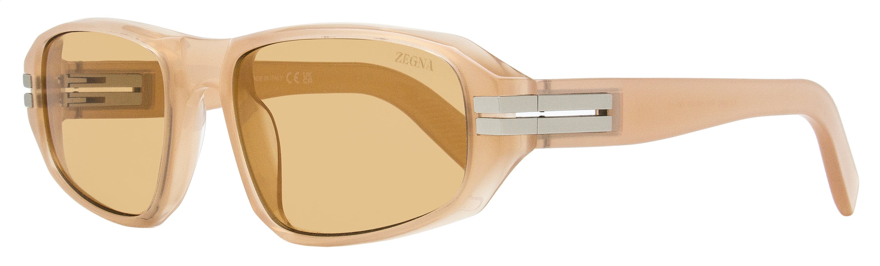 Zegna Lanyard Sunglasses EZ0262 47E Transparent Rose 58mm Transparent Rose