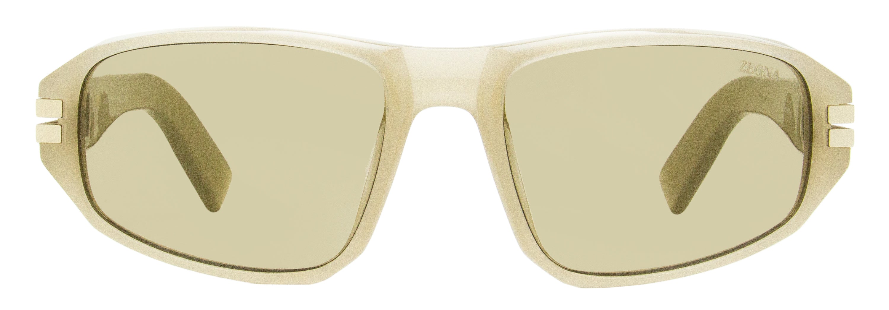 Zegna Lanyard Sunglasses EZ0262 57J Transparent Beige 58mm