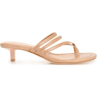 LETTIE Womens Faux Leather Kitten Heel Heels