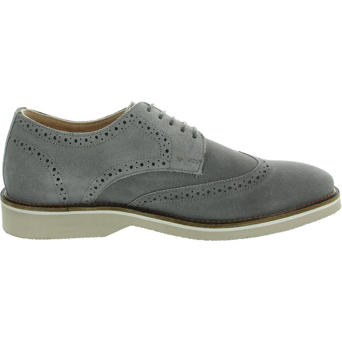 Mens Laceless Suede Derby Shoes