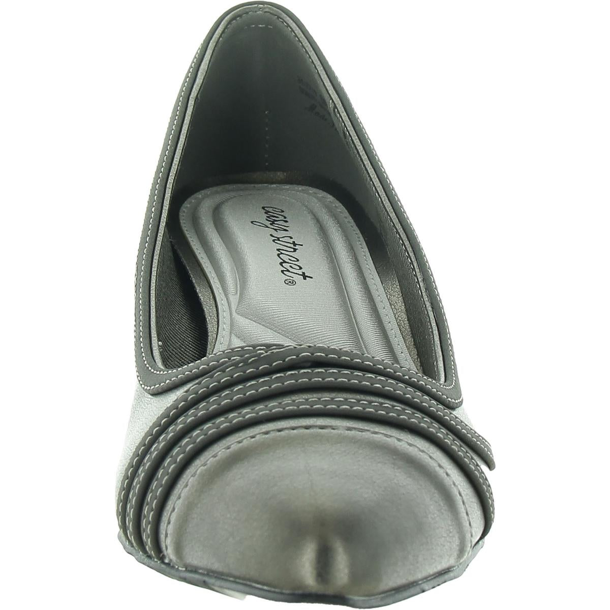 Nobel Womens Cushioned Footbed Faux Leather Pumps