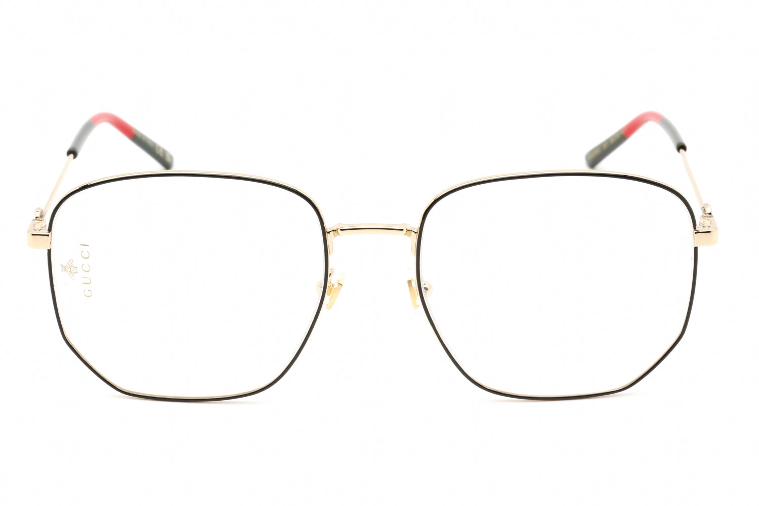 Gucci Gucci Eyeglasses Geometric Full Rim, Gold Frame and Clear Demo Lenses Lens GG0396O001