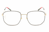 Gucci Gucci Eyeglasses Geometric Full Rim, Gold Frame and Clear Demo Lenses Lens GG0396O001